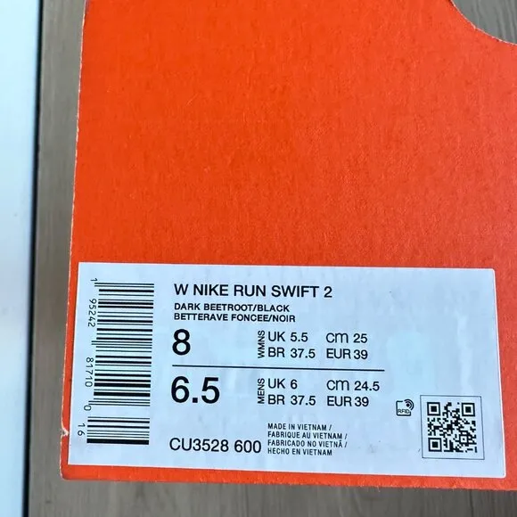 ⭐Nike Run Swift 2 Running 6.5 Men Athletic Shoes Beetroot/Archaeo CU3528-600 New