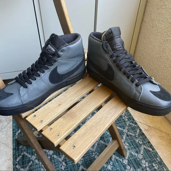 Nike SB Zoom Blazer Mid Edge Iron Grey Size 9.5 Skateboarding Shoes Sneakers