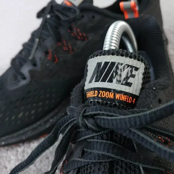 Nike Shield Zoom Winflo 4 Mens 8 Running Shoes Black Low Top Sneaker 921704-001