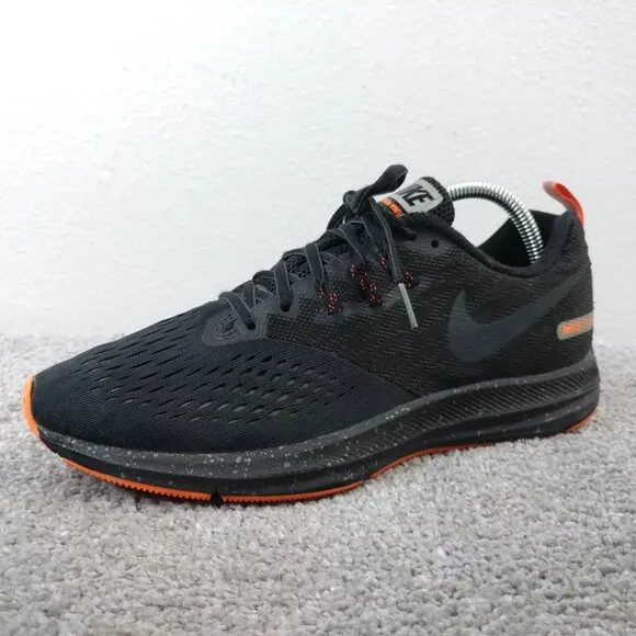 Nike Shield Zoom Winflo 4 Mens 8 Running Shoes Black Low Top Sneaker 921704-001