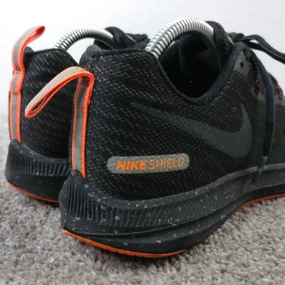 Nike Shield Zoom Winflo 4 Mens 8 Running Shoes Black Low Top Sneaker 921704-001