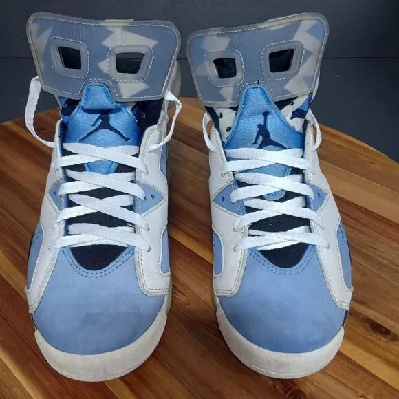 Nike Shoes Air‎ Jordan 6 VI Retro UNC Sneakers Univ Blue Wht CT8529-410 Men Sz 8
