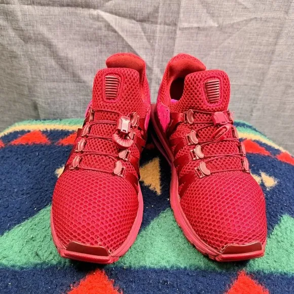 Nike Shox Gravity Red Crush Running Shoes Womens Size 7 AQ8554-606