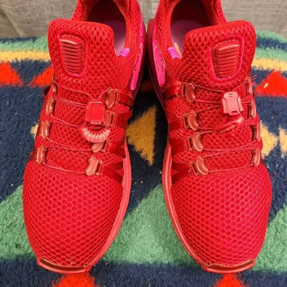 Nike Shox Gravity Red Crush Running Shoes Womens Size 7 AQ8554-606