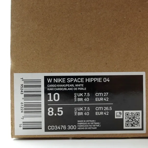 Nike Space Hippie 04 Running Shoes Cargo Khaki CD3476-300 Womens Size 10
