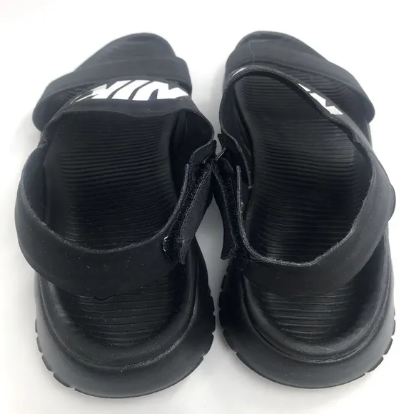 Nike Tanjun Black White Spellout Lightweight Athleisure Sport Sandals