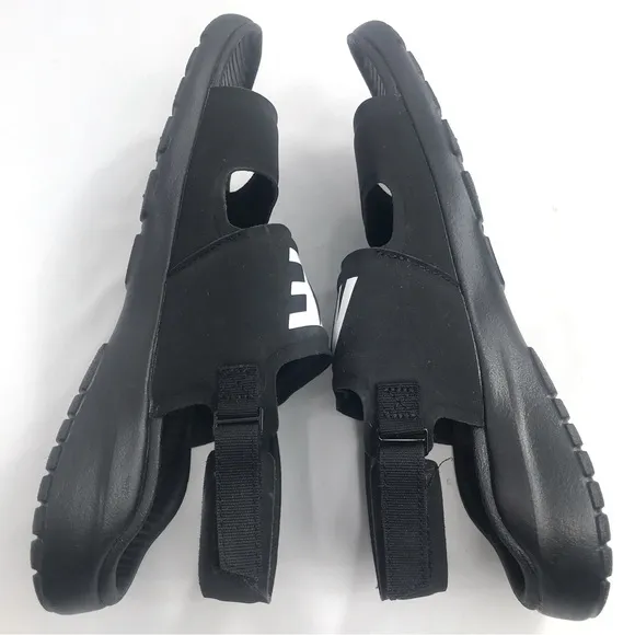 Nike Tanjun Black White Spellout Lightweight Athleisure Sport Sandals