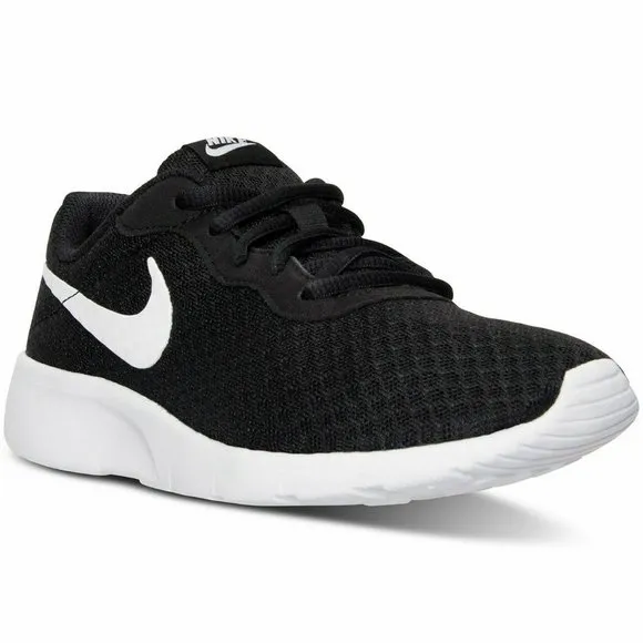 Nike Tanjun (GS) Black White Grade School Kids Running Shoes 818381 011