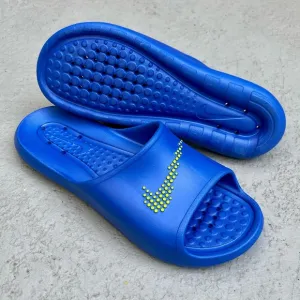 NIKE VICTORI ONE SHOWER SLIDE ROYAL BLUES NEONS WATERPROOF