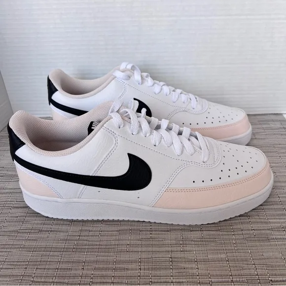 NIKE Womens Court Vision LO Casual Shoes Adult FD0285-100 White/Black-Light NWOB