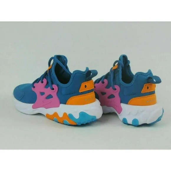 Nike Womens React Presto GS Shoes Running Athletic Blue SZ 5Y = 6.5 W