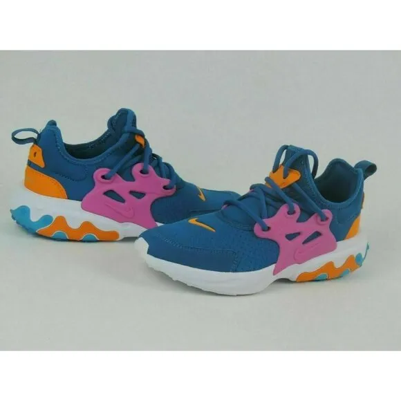 Nike Womens React Presto GS Shoes Running Athletic Blue SZ 5Y = 6.5 W