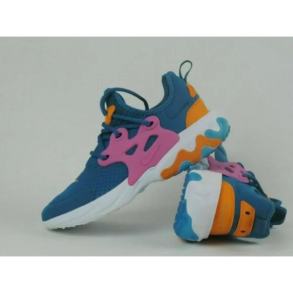 Nike Womens React Presto GS Shoes Running Athletic Blue SZ 5Y = 6.5 W