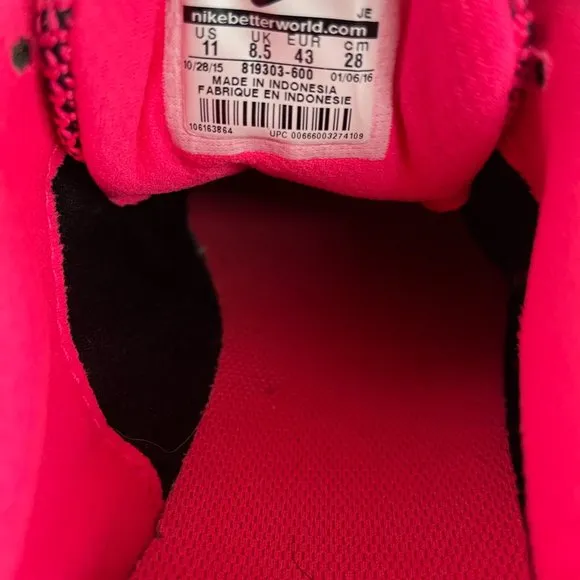 Nike Women's Revolution 3 Black and Pink Running Shoes Sneakers Size 11