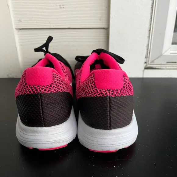 Nike Women's Revolution 3 Black and Pink Running Shoes Sneakers Size 11