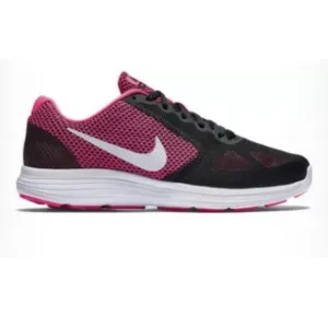 Nike Women's Revolution 3 Black and Pink Running Shoes Sneakers Size 11