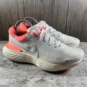 Nike Womens ZoomX Invincible Run FK CT2229-100 White Running Shoes Sneakers 8.5