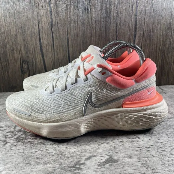 Nike Womens ZoomX Invincible Run FK CT2229-100 White Running Shoes Sneakers 8.5
