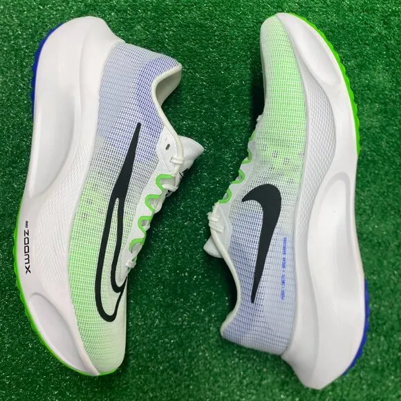 Nike Zoom Fly 5 Low Mens Running Shoes White Green DM8968-101 VNDS Sz 12