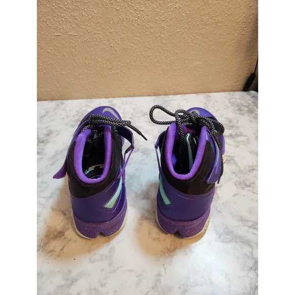 Nike Zoom LeBron Solider Mid Mens Purple Black Basketball Sneakers Shoes Size 11