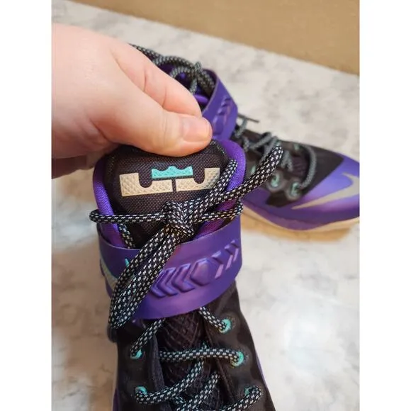 Nike Zoom LeBron Solider Mid Mens Purple Black Basketball Sneakers Shoes Size 11