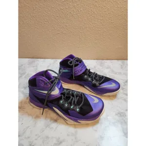 Nike Zoom LeBron Solider Mid Mens Purple Black Basketball Sneakers Shoes Size 11