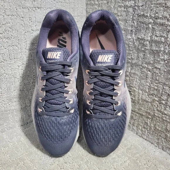 Nike Zoom Pegasus 34 Women's Size 10 Gray Pink Athletic Running Shoes 880560-011