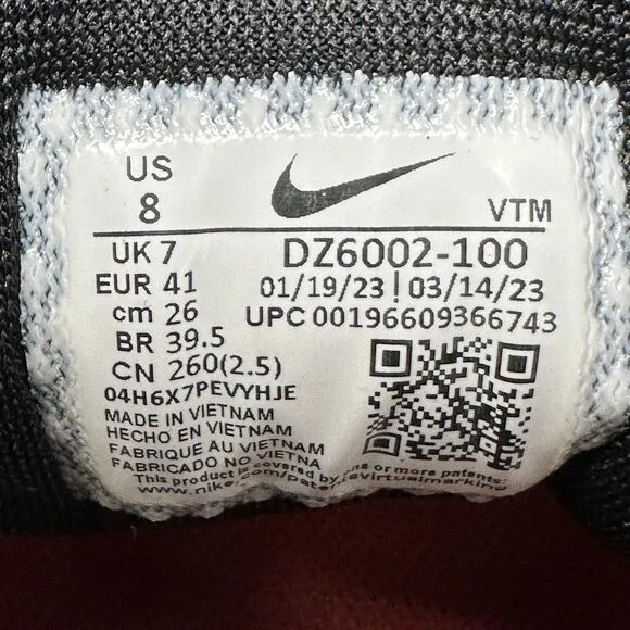 Nike Zoom Pegasus 40 Morehouse Running Shoes Mens Size 8 White DZ6002-100 HBCU