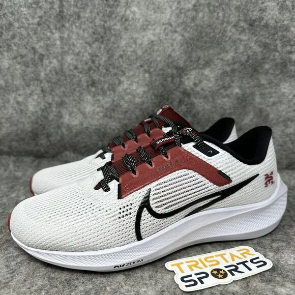 Nike Zoom Pegasus 40 Morehouse Running Shoes Mens Size 8 White DZ6002-100 HBCU