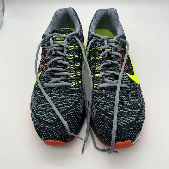 Nike Zoom Structure 18‎ Shoes Mens Size 12 Black Gray Neon Running Sneakers