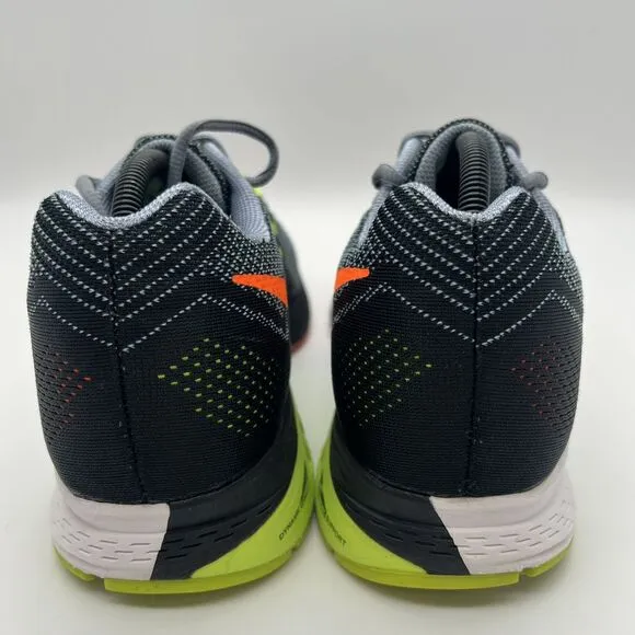 Nike Zoom Structure 18‎ Shoes Mens Size 12 Black Gray Neon Running Sneakers