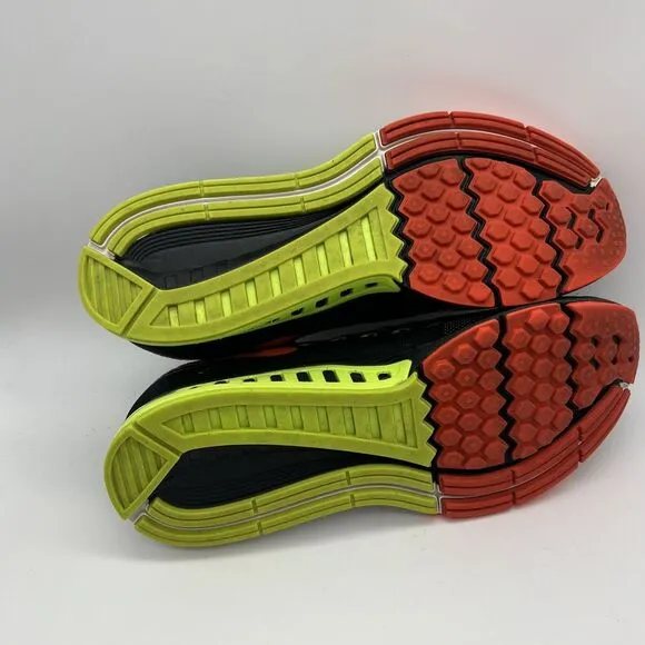 Nike Zoom Structure 18‎ Shoes Mens Size 12 Black Gray Neon Running Sneakers