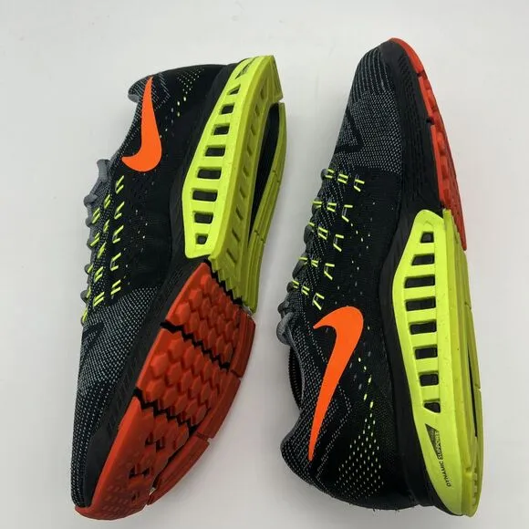 Nike Zoom Structure 18‎ Shoes Mens Size 12 Black Gray Neon Running Sneakers