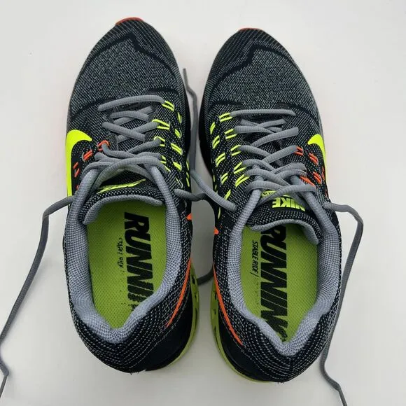 Nike Zoom Structure 18‎ Shoes Mens Size 12 Black Gray Neon Running Sneakers