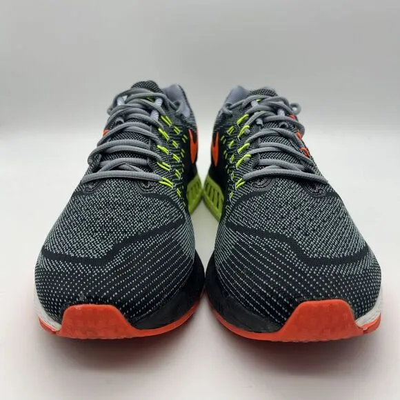 Nike Zoom Structure 18‎ Shoes Mens Size 12 Black Gray Neon Running Sneakers