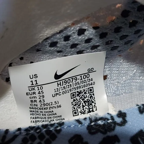 Nike ZoomX Vaporfly Next% 3 Running Shoes Blue White HJ9079-100 Men's Size 11