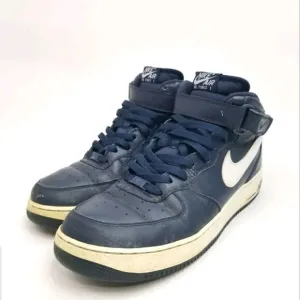 Nike Air Force 1 Mid &quot;AF1&quot; Blue Basketball Sneakers. Men's Size: 13