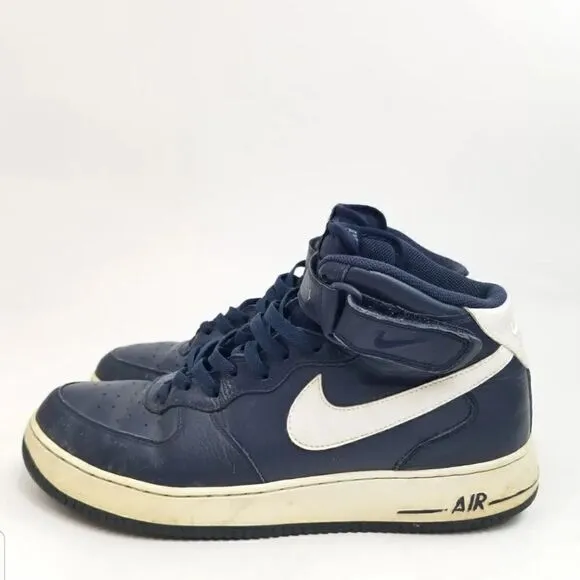 Nike Air Force 1 Mid &quot;AF1&quot; Blue Basketball Sneakers. Men's Size: 13