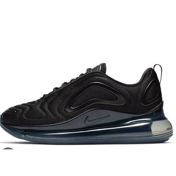 NIKE Air Max 720 &quot;Triple Black&quot; Running Shoes Size 5