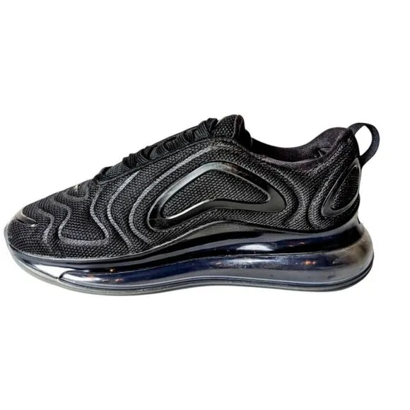 NIKE Air Max 720 &quot;Triple Black&quot; Running Shoes Size 5