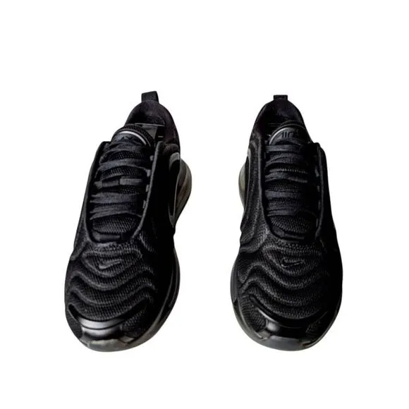 NIKE Air Max 720 &quot;Triple Black&quot; Running Shoes Size 5
