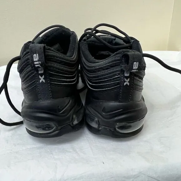 Nike Air Max 97 GS 921522-011 Triple Black Running Shoes Size 6Y/Women's 7.5 US