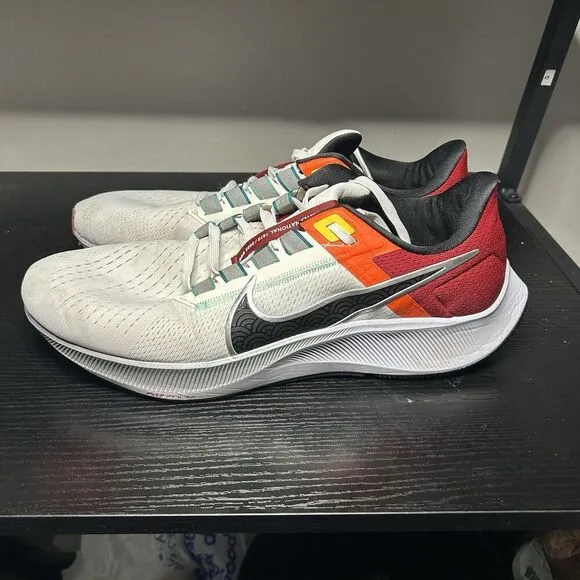 Nike Mens Air Zoom Pegasus 38 DQ4499-101 White Running Shoes Sneakers Size 13
