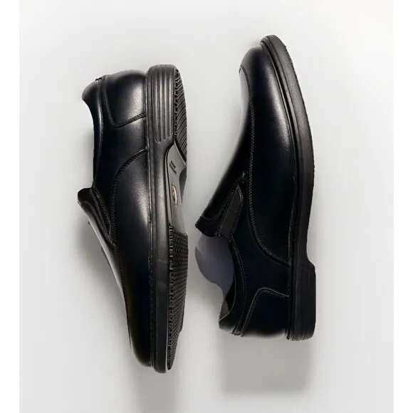 Nunn Bush 84915 Wade Black Work Moc Toe Slip On Men’s 11 M Non Slop Shoes New