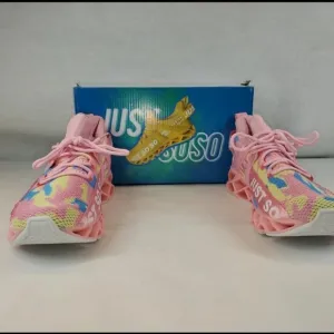 NWB Just So So Wome 's MS0904 Pink Camouflage Lace up Tennis Shoes Size EU 41