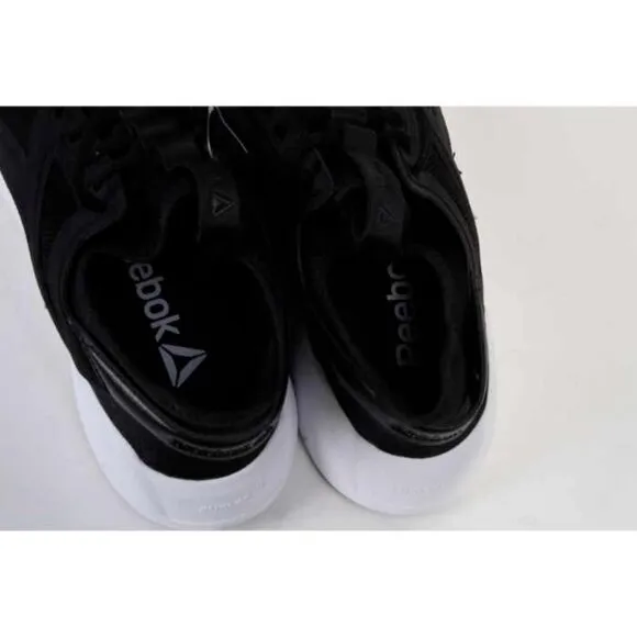 NWOB Reebok sneakers shoes fabric black lace up womens sz 8.5