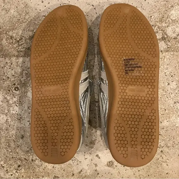 NWOB Steve Madden Silver Madrid Sneakers
