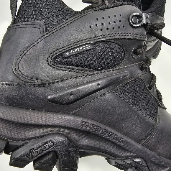 NWOT Merrell Moab 3 Response Mid Tactical Waterproof Boots Leather Black 5.5