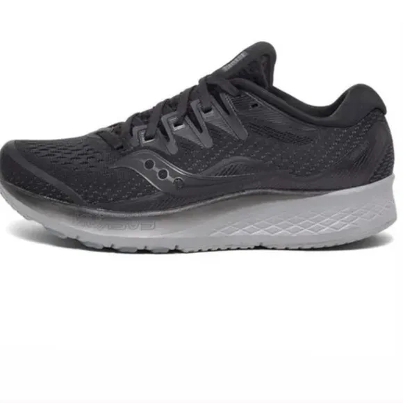 NWOT Saucony Ride ISO Women’s Sz 10W  Black Running Shoes S10444-2 Everun