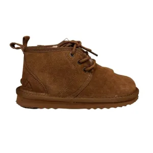 NWT Alpine Dylan Brown Leather &amp; Sheepskin Boots Size 1​​​